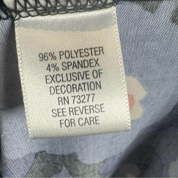 Elle blue and white floral maxi sundress with lace cross back straps size medium - Picture 6 of 6